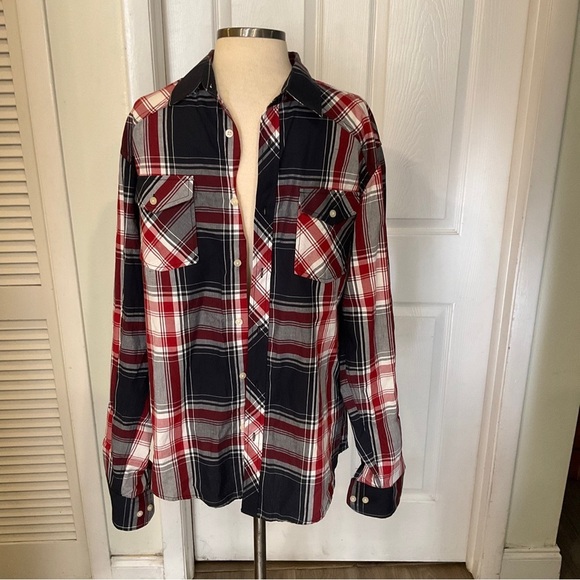 Eighty Eight Mens Large Front Button  Pocket Shirt - Picture 1 of 6